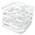 6 Pack Clear Hard Shell Makeup & Travel Organizer Bags - Small, Medium, Large
