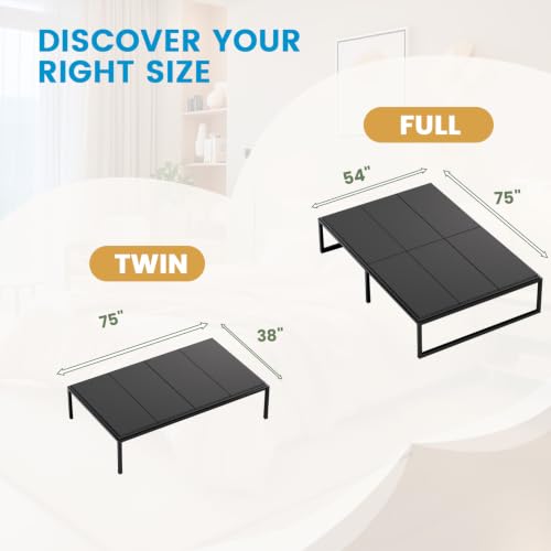 Full Size Bunkie Board 54x75 Inches Support Mattress Foundation - Ribbed
