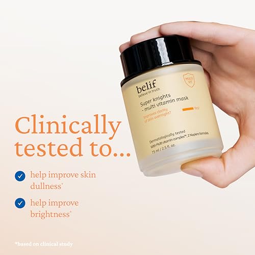 belif Overnight Skin Reset Duo - Aqua Bomb Sleeping Mask & Super Knights Multi Vitamin Mask with Niacinamide and Vitamin Complex for Intensive Hydration and Radiant Glow