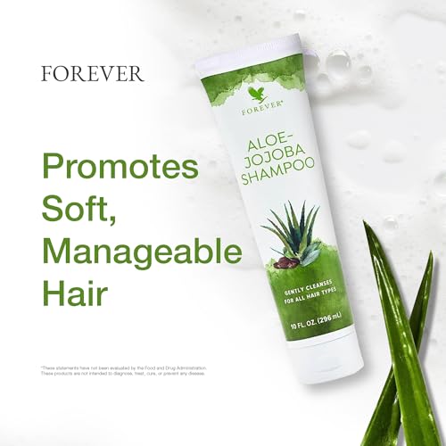 Aloe-Jojoba Shampoo - Nourishing Hair Cleanser with Aloe Vera & Jojoba Oil, 10 Fl Oz - Pack of 1