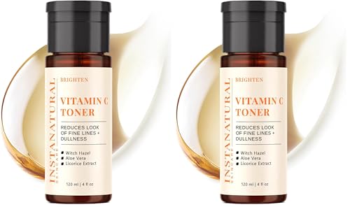 InstaNatural Vitamin C Face Toner - Brightening Anti-Aging Skin Care, 4 Fl Oz (Pack of 2)