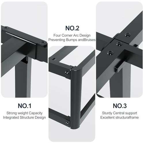 7 Inch King Box Spring Frame - Metal Support, Noise-Free Mattress Foundation