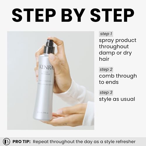 Kenra Professional Daily Provision Leave-In Conditioner | Hydrates,Detangles,&Adds Shine | Tames Frizz&Flyaways-| Thermal Protection-| Helps To Resist Humidity-| All Hair Types-| 8 fl. Oz,(Pack of 2)
