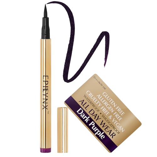 Epilynx Waterproof Liquid Eyeliner - Dark Purple, All Day Smudge-Proof & Precise 2mL