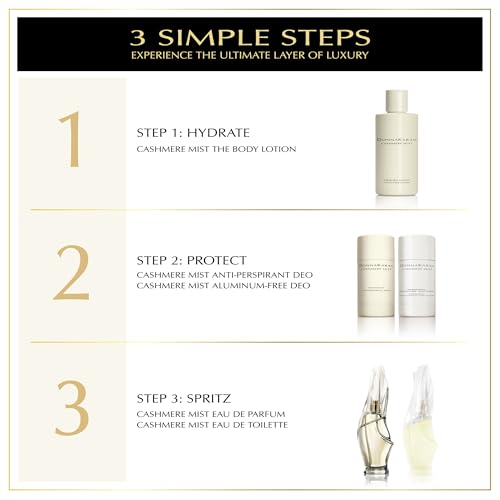 Donna Karan Cashmere Mist Purse Spray Trio Set For Women - 2 x Eau de Parfum 0.34 Fl. Oz. & 1 x Eau de Toilette 0.34 Fl. Oz.