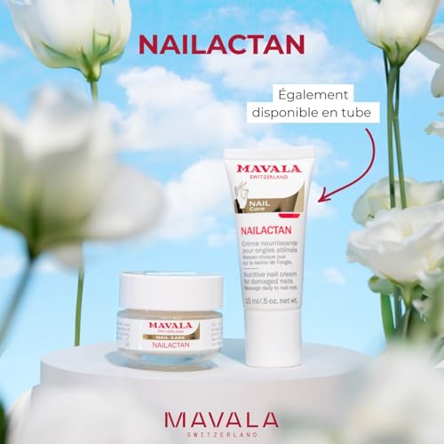 Mavala Nail Care Nailactan Nutritive, Nail Cream In Jar, Supports Damaged Nails, Nourishing, Moisturizing Nail Care Cuticle Cream, Promotes Nail Growth, 0.5 Ounce Jar