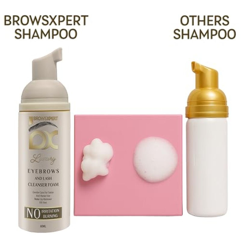 Clarifying Shampoo Brow Cleanser Foam ? Gentle Oil-Free Makeup Remover | Prep Before Tint or Henna | For Sensitive Skin | 60ml Bottle ? Professional & Home Use