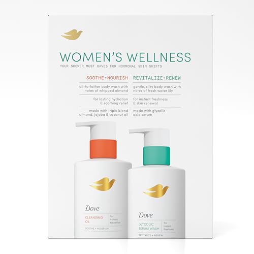 Dove Body Wash Gift Set - Hydrating & Exfoliating, Hormonal Skin Support