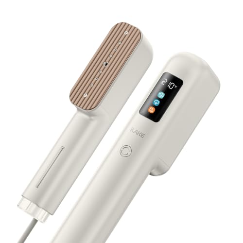Travel Handheld Garment Steamer & Iron 2-in-1 with Digital Display - Gold