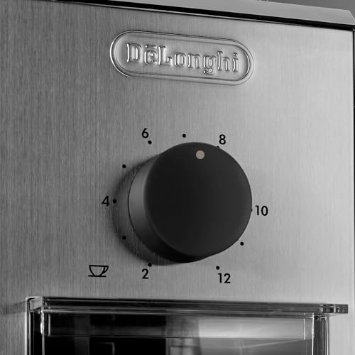 Stainless Steel Burr Coffee Grinder, Silver - 4 to 12 Cups, Precise Grinding