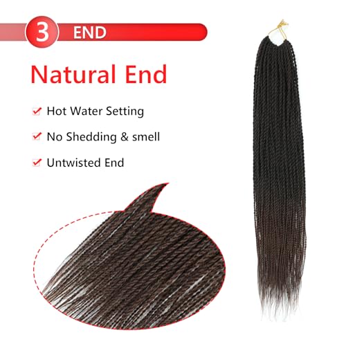 FIRSTCYH HAIR Senegalese Twist Crochet Hair 24 Inch Boho Style 9 Packs T1B/30