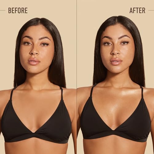 Nuda GlowShimmer Body Shimmer | Glittery, Silky, Tan-Enhancing Body Glow Lotion | Moisturizes & Hydrates with Aloe Vera, Avocado Oil, & Vitamin E | Vanilla Scented, Non Sticky, & Quick Drying, (75 mL)