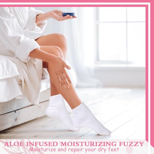 Stylish Aloe Moisturizing Spa Socks Set - 8 Pairs for Soft, Nourished Feet