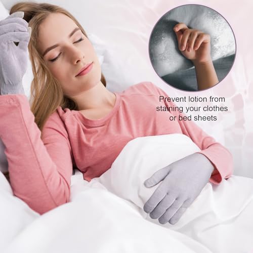 Moisturizing Beauty Gloves for Hands - Overnight Touchscreen Sleep Gloves (S/M) by MIG4U