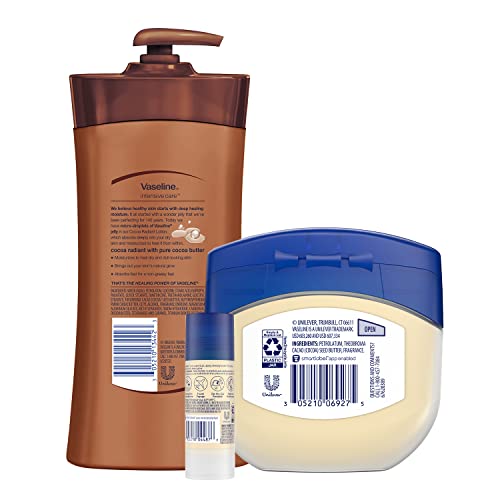 Vaseline Cocoa Radiant Lotion & Body Care Set with Shimmer Stick - 20.3 oz