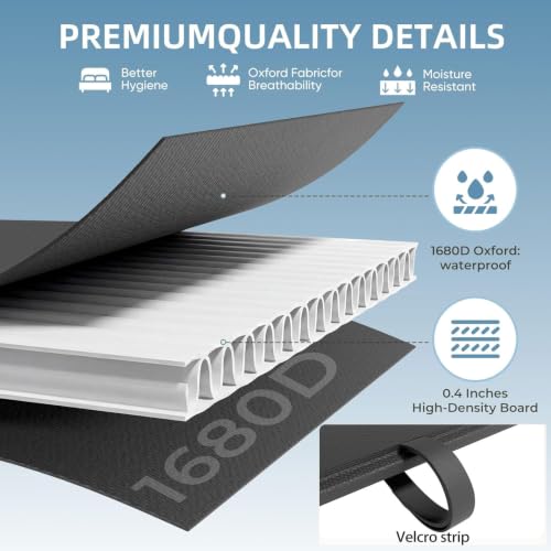 King Size Bunkie Board (76x80) Heavy Duty Anti-Sag Low Profile Bed Support - Black