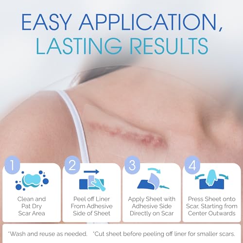 Medical Grade Silicone Scar Sheet Test Patch with Storage Case ? Reusable Silicone Scar Sheets for Surgical Scars, Acne, Burns, Keloids & More ? Try Before You Buy