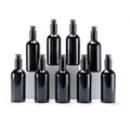 4oz Refillable Black Glass Spray Bottles with Fine Mist Spray - Pack of 9, Travel & Essential Oil Use