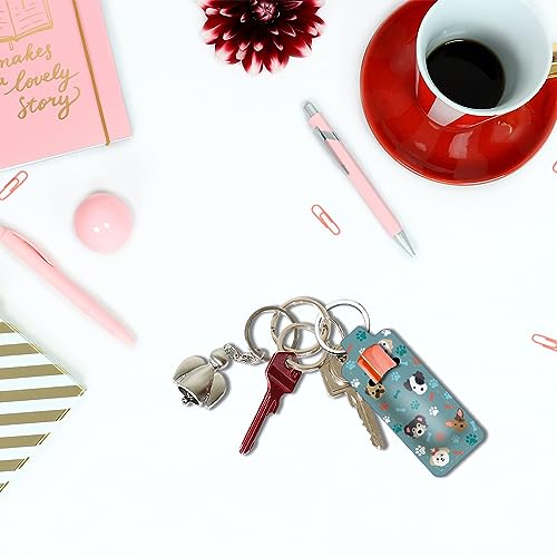 FREEBLOSS 2Pcs Chapstick Holder Keychain 1.5x3.8'' Lip Balm Holder Keychain Lightweight Lipstick Sleeve Pouch with Cute Dog Pattern for Women Girls