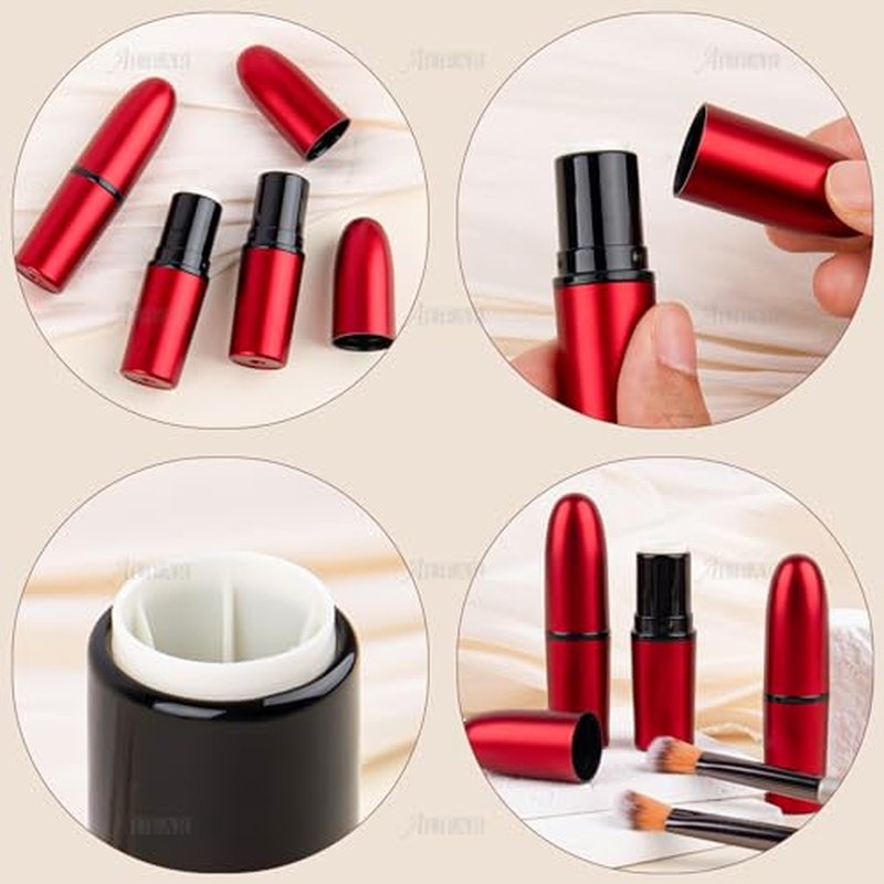 AUEAR, Empty Lipstick Tubes Bullet Shaped Holders Lip Balm Container for DIY (Red, 15 Pack)