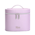 Purple Vegan Leather Makeup Bag Vanity Case, Women’s Travel Cosmetic Organizer