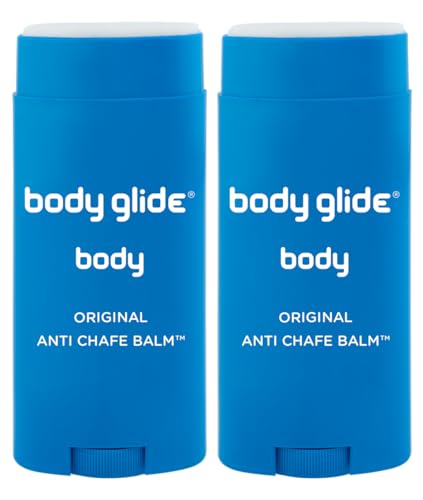Body Glide Anti-Chafe Balm Stick 2.5oz Pack of 2 - Skin Protection for Rubbing & Irritation