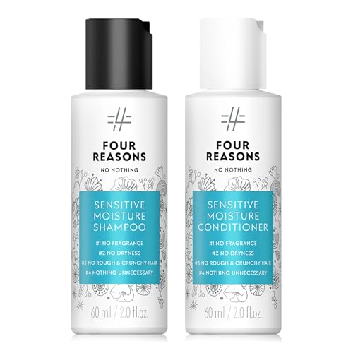 Travel Size Moisturizing Shampoo & Conditioner Set - Fragrance-Free, Hypoallergenic