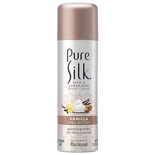 Silk Shaving Cream with Shea Butter & Vanilla Scent - Moisturizing, 7.25 oz, Pack of 6