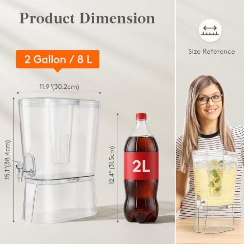 2 Gallon Drink Dispenser with Leak-Proof Spigot & Fruit Infuser - Variation 3