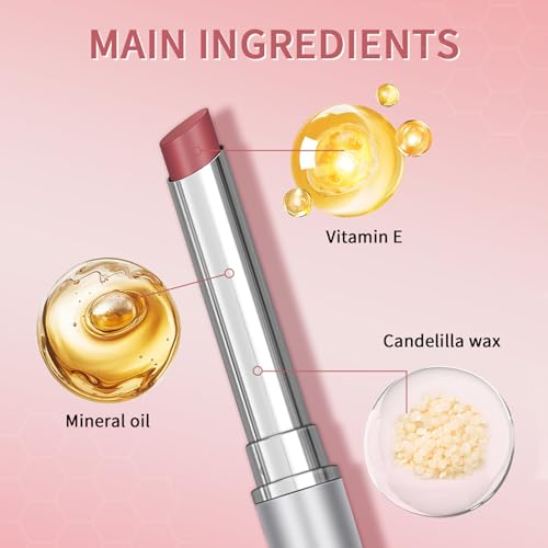 2Pcs Black & Pink Honey Lipstick Tinted Lip Balm ? Moisturizing Sheer Lip with Natural Shine, Hydrating & Lightweight Lip Tint, Long-Lasting Dark Cherry Tinted Balm Lip Stain (Black & Pink, 2)