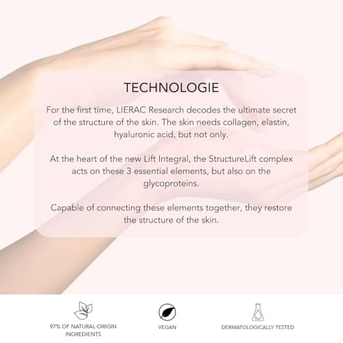 Lierac Lift Integral Night Cream Refill - Firming & Lifting Night Moisturizer with Hyaluronic Acid, Rose RNA & Black Tulip Extract, Suitable for All Skin Types, Including Sensitive - 50ml Refill
