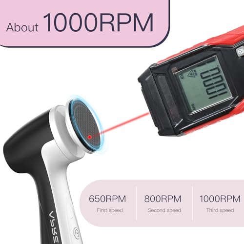Rechargeable Electric Foot Callus Remover with 3 Glass Grinding Heads, Professional 1000RPM 3-Speed Control Electric Foot File (E7 Black Glass Version)