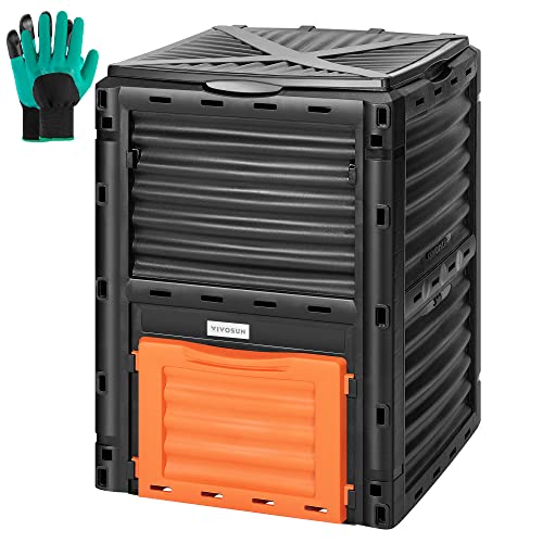 VIVOSUN 80 Gallon Outdoor Compost Bin - Large Capacity Easy Assembly 300L