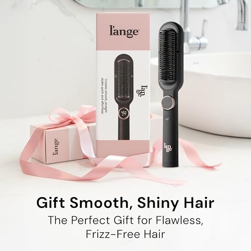 Digital Comb Hair Straightener Brush - Black - 2-in-1 Ionic Styling Tool