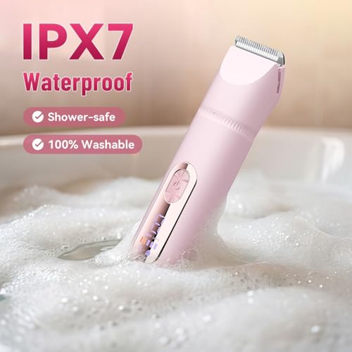 DERMAWAVE 5-in-1 Bikini Trimmer & Electric Razor for Women - Pink