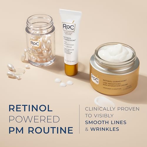 Retinol Eye Cream Serum Capsules & Hydrating Night & Day Cream Set for Anti-Aging