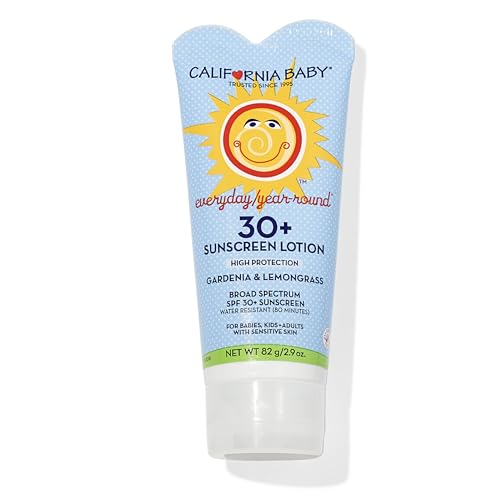 California Baby SPF 30+ Mineral Sunscreen for Babies - Floral Scent, Travel Size 82g