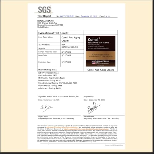 US-Made With 30% Active Ingredients,SGS Certified, Retinol Vitamin C Niacinamide, Ceramide,Oligopeptides,Anti-Aging Face Moisturizer for Face, Firming Skin Care,Neck & Upper Chest -1.7 fl.oz