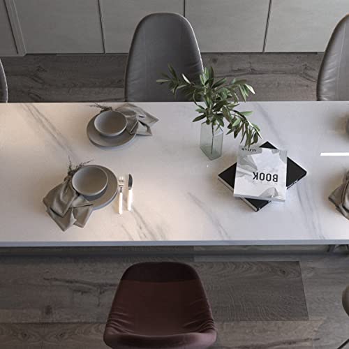 White Marble Wallpaper Countertop Peel & Stick 31.5x354in – BAYYA, 31.5"x354" (Large White Granite)