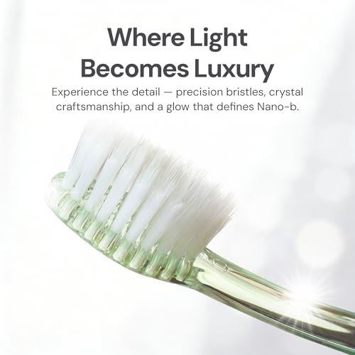 Nano-b 8-Pack Manual Toothbrushes for Adults with Sensitive Gums — Silver Bristles, Soft/Medium, Travel Case