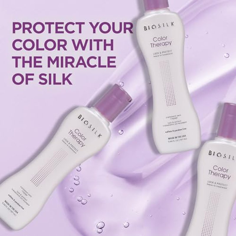 BioSilk Color Therapy Lock & Protect, Prevents Color Loss & Strengthens Hair, Keeps Color Vibrant & Rich, Sulfate, Paraben & Cruelty-Free, 5.64 Oz