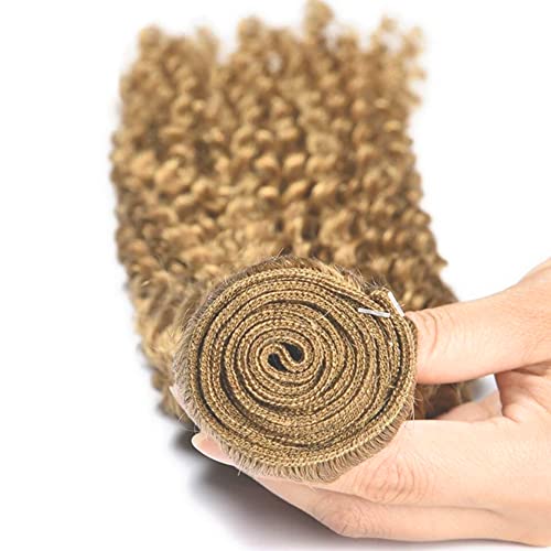 Honey Blonde Water Wave Hair Bundles - #27-W, 12-16 Inch, 3 Pack, Unprocessed Brazilian Virgin Remy Human Hair