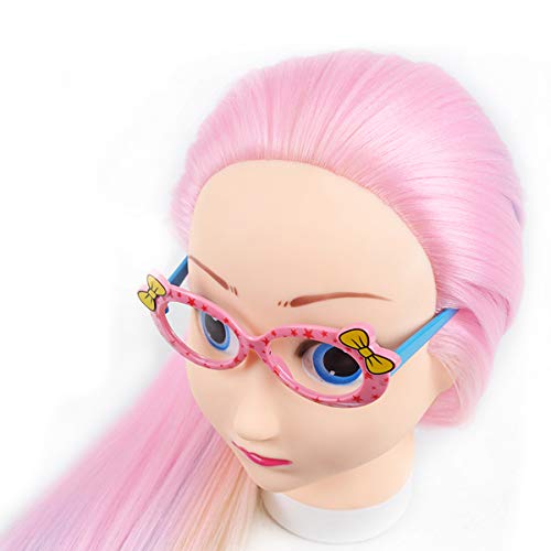Kids Pink Doll Mannequin Head for Braiding and Styling Practice - 26 Inch