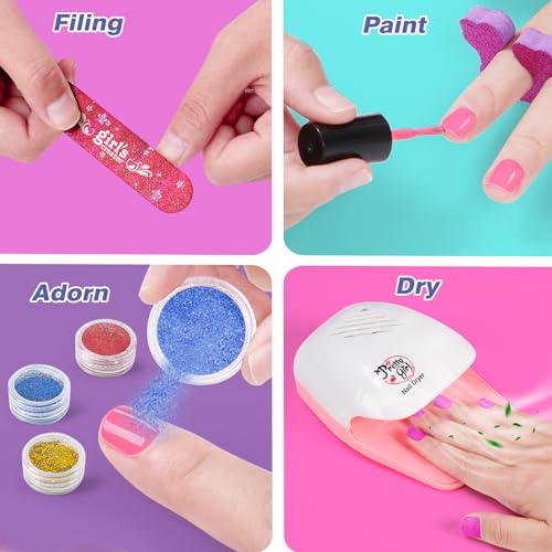 Kids Foot Spa & Nail Kit Set - Manicure Pedicure Spa Toys for Girls