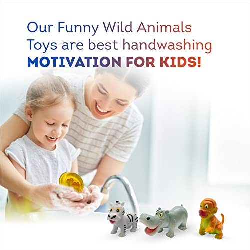 Kids Bath Soap Bars with Surprise Animal Toys - Natural Moisturizing Set