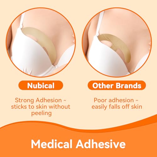 Silicone Scar Sheets for Breast - 6 Pack, Anchor Design for Precise Fit, Medical Grade & Reusable Breast Silicone Scar Tape for Surgical Scars (Yellow)
