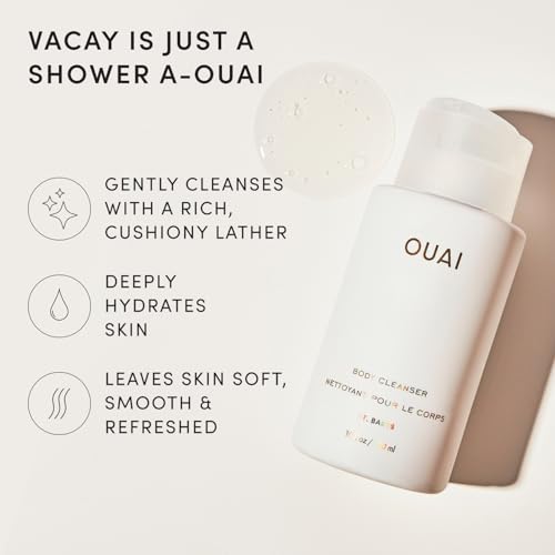 OUAI St. Barts Hydrating Foaming Body Wash 10 Fl Oz - Vegan Spa Shower