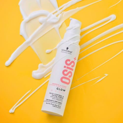 Osis+ Glow Anti-Frizz Hair Serum 1.69 oz – Lightweight Humidity Shield