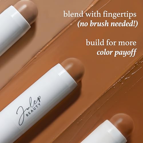 Julep Skip The Brush 2-in-1 Cream to Powder Highlighter & Contour Stick Set - Blendable, Buildable Color, Easy Application ? Sheer Glow & Melted Cocoa