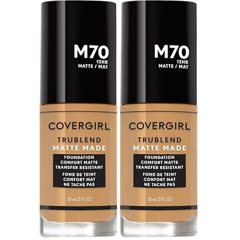 COVERGIRL TruBlend Matte Made Liquid Foundation, Sand Beige (Pack of 2)